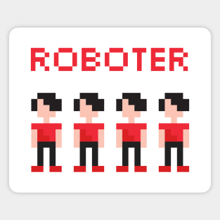 Roboter Pixel Art | Kraftwerk Fan Art Merch | German Electronic Band | Music Lovers Gift Magnet